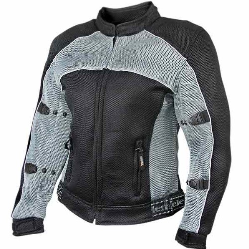 Xelement -  Jacket - Xelement  Womens Black/Gray Mesh Armored Jacket - XLarge