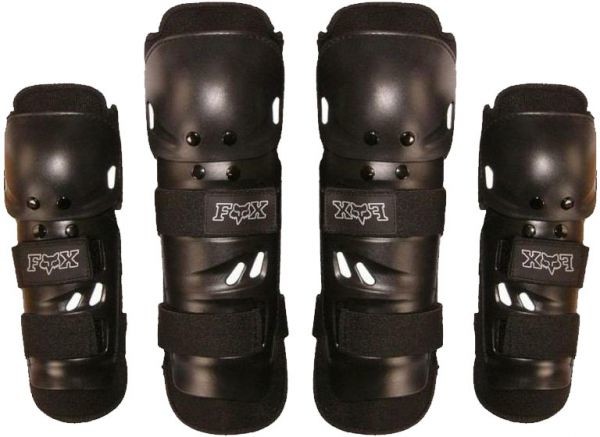 Fox -  Protection - 2 Knees   2 Elbows   4 Shin Guards Protector Pads (8 Pieces) Safety Protection