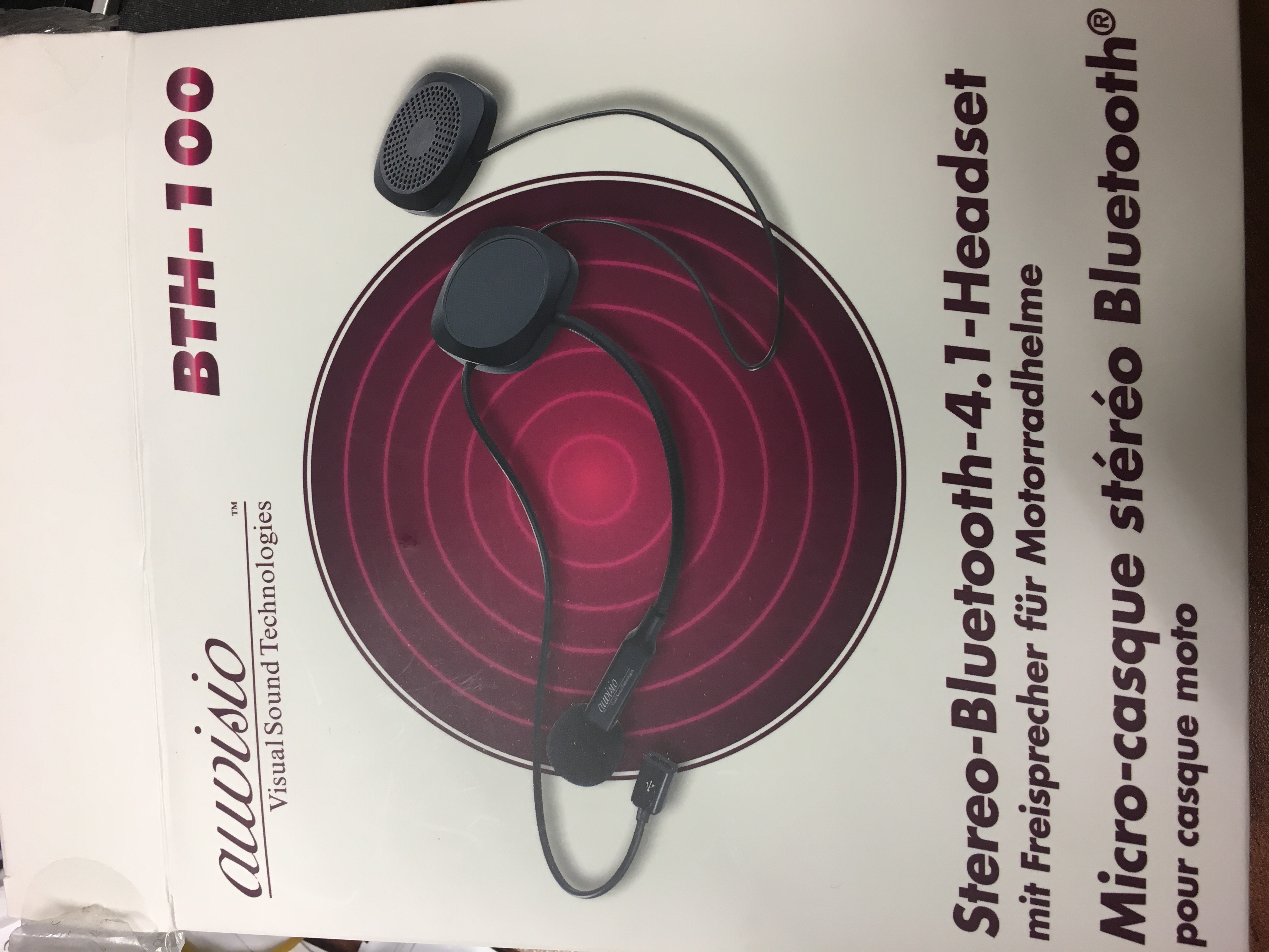 Auvisio BTH-100 -  Audio/Speakers - Bluetooth Stereo Headset for Helmet